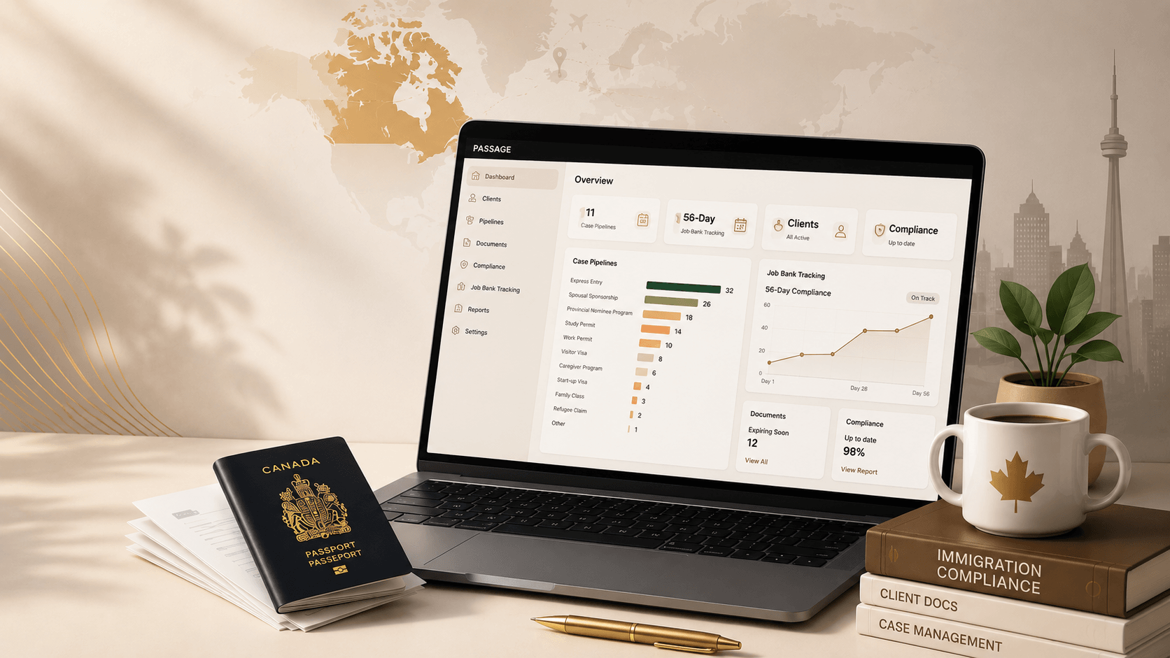 Passage immigration case management dashboard